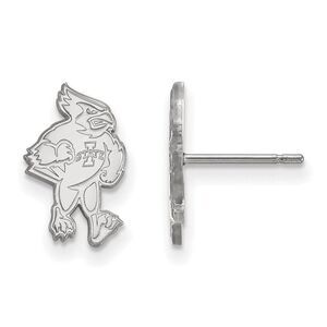 10k White Gold Iowa State University Small Post Earrings
